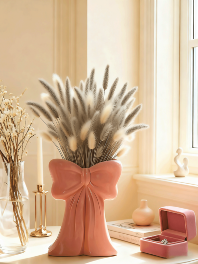 1pc able Ceramic Vase Bow Girl Home Vase, Romantic Wedding ation Shaped Graduation Birthday Holiday Girlfriend/Boyfriend view 3