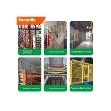 1 paquete, Red protectora colorida, Red de de cuerda, Red de para barandilla de escalera y balcón, Red de para barandilla de terraza, Red de protección para mascotas colorida, Red de cuerda para prevención de caídas, Red de cuerda para colgar juguetes y escalar, Red de soporte para plantas de jardín, Red de malla textil blanca