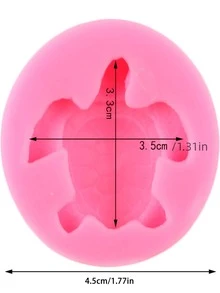 1pc Turtle Design DIY Silicone Mold - Pink - View 2