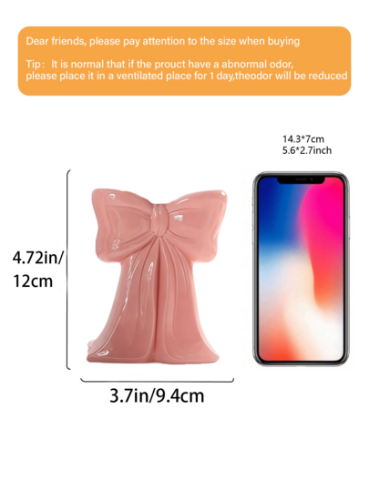 1pc able Ceramic Vase Bow Girl Home Vase, Romantic Wedding ation Shaped Graduation Birthday Holiday Girlfriend/Boyfriend view 7