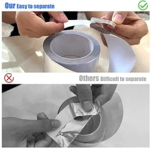 High-Temperature Resistant Aluminum Foil Tape, Kitchen Pipe Repair Tape, Adhesive Sealing Aluminum Foil, Waterproof, Heat-Resistant, Insulated Leak-Proof Tape - Silver - View 7