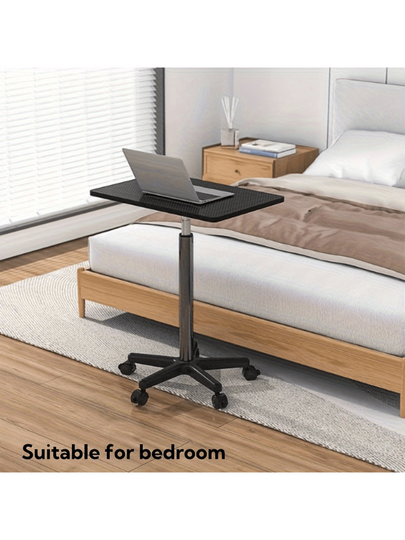 1pc 2025 New Portable Bureau Wheels, Height Adjustable Bedside Table, St ing Workstation, Computer Office Desk, Lectern view 3