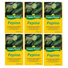 paquete de 6 semillas de pepino Happy Flower germinacion garantizada 1 g cada bolsa semillas pepino paquete 6 variedades happy flower garantia germinacion semillas de calidad para huerto huerto urbano balcon cultivo facil siembra directa riego controlado ideal para jardineros principiantes - Amarillo - Ver 5