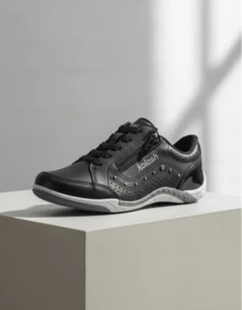 Women Wedge Sneakers - 黑色 - 查看 12