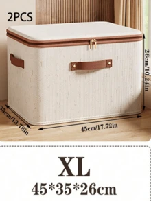 1 Stück staubdichte Aufbewahrungsbox, große Kapazität faltbare Kleidungsaufbewahrungsbox, doppelschichtige verstärkte feuchtigkeitsbeständige Aufbewahrungsbox, Aufbewahrungsbox unter dem Bett - Beige - Übersicht 13