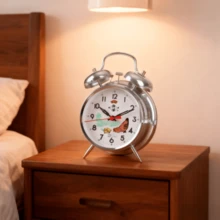 1 peça de despertador mecânico retrô com corda, relógio de mesa criativo vintage para estudantes, quarto, decoração de casa, relógio de metal antigo extra alto