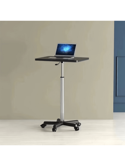 1pc 2025 New Portable Bureau Wheels, Height Adjustable Bedside Table, St ing Workstation, Computer Office Desk, Lectern view 6