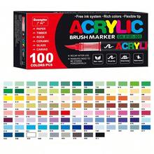 GuangNa Bút dạ Acrylic 240 màu với hệ thống kiểm soát mực chảy tự do và đầu cọ mềm dẻo. Thích hợp để tô màu, vẽ thủy tinh, dệt may, trứng, đá, đồ thủ công mỹ nghệ. - Nhiều màu - Xem 15