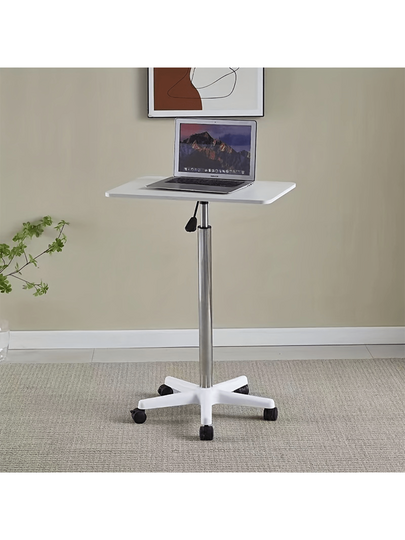 1pc 2025 New Portable Bureau Wheels, Height Adjustable Bedside Table, St ing Workstation, Computer Office Desk, Lectern