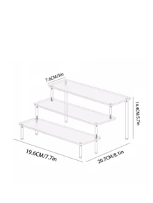 Multi-Layer Acrylic Display Shelf, Perfume Storage Rack With Lockable Shelves - Transparent Art Storage Rack, Suitable For Halloween And Christmas Decoration - Multicolor - View 28
