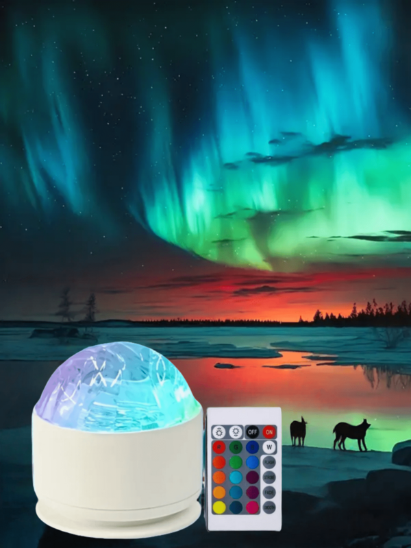 1PC LED Aurora Projector Lamp With Remote Control, Adjustable Multi-Color, Creating A Romantic And Comfortable Atmosphere, Night Light Multi-Function Projection Lamp Suitable For Various Scenes, Suitable For Festivals, Can Be Used As A Gift