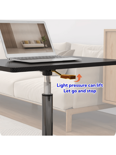 1pc 2025 New Portable Bureau Wheels, Height Adjustable Bedside Table, St ing Workstation, Computer Office Desk, Lectern view 9