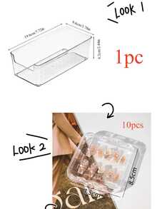 11-częściowy przezroczysty schowek na kosmetyki do pielęgnacji paznokci, schowek na biżuterię, schowek na biżuterię, stojak ekspozycyjny na kosmetyki do pielęgnacji paznokci, przenośny schowek odporny na kurz i wilgoć