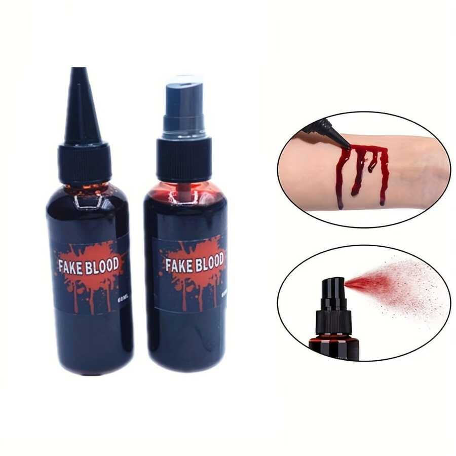 60ml Realistic Fake Blood Spray, Halloween Prop, Vampire & Zombie Festival Decoration, Spray On Clothes, Photography Prop