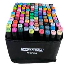 Mega Pack de Plumones de Colores Profesionales – Sets de 80, 100, 120 y 168 Piezas con Tonos Vivos, Amplia Gama Cromática y Doble Punta para Dibujo, Lettering, Ilustración, Manualidades y Proyectos Creativos - Multicolor - Ver 2