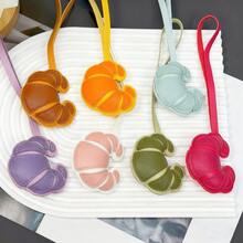 Handmade Leather Croissant Keychain Unique Creative Gift Refined Keyring Gifts For Women Gifts For Men Personalised Gifts Funny Gifts Dad Gifts Gifts For Boyfriend Phone Charm - Multicolor - View 11