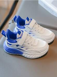 1双春季新款网面儿童运动鞋，女童轻便休闲厚底运动鞋，男童跑步鞋 - 藍色 - 查看 4