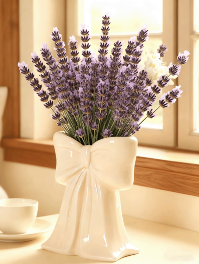 1pc able Ceramic Vase Bow Girl Home Vase, Romantic Wedding ation Shaped Graduation Birthday Holiday Girlfriend/Boyfriend view 6