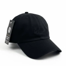 Brooklyn New York Retro Baseball Cap Curved Brim Men's And Women's Unisex Adjustable Strap Retro Letter Baseball Casual Street Cotton Embroidered Cap All - Đen trên Đen - Xem 3