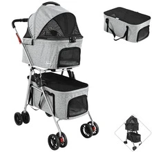 Joykoo Pet Strollers - Grey - View 1
