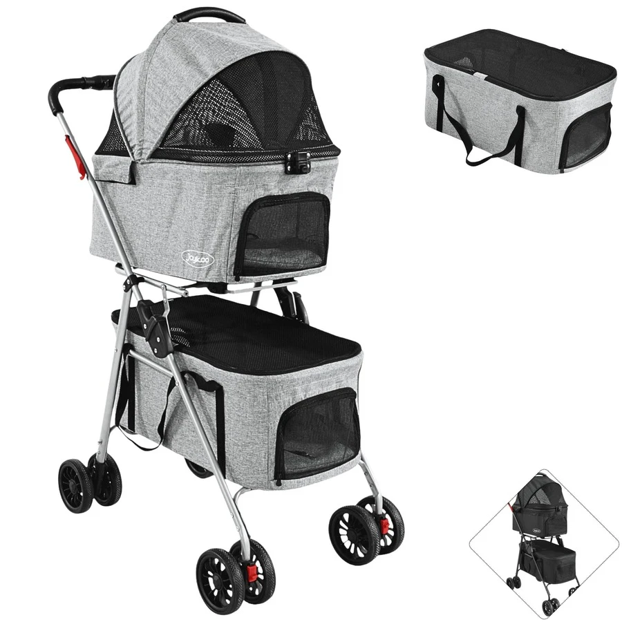 Joykoo Pet Strollers - Grey - View 1