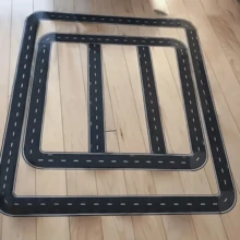 1 buc. bandă adezivă pentru șină de desene animate, 5 m, lucrată manual, bandă pentru drumuri de cale ferată, autocolant curbat pentru șină de mașină, drum în miniatură pentru casă de păpuși, șină de trafic, recuzită pentru scene de parcare, bandă autocolantă pentru marcarea locurilor de parcare, autocolant DIY, detașabil și fără urme, potrivit pentru decorul casei de păpuși, accesorii pentru casă de păpuși, cadouri pentru petreceri cu tematică sportivă, autocolante pentru exterior - Multicolor - Vizualizare 8