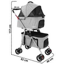 Joykoo Pet Strollers - Grey - View 5