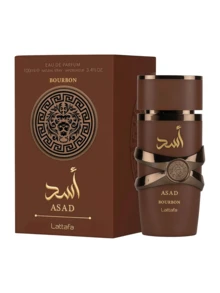 Lattafa Perfumes PERFUME ÁRABE - Asad Bourbon Eau de Parfum - Perfume de Luxo - Design Elegante do Frasco, Ideal para Presentes - Perfume Floral-Frutado Fresco - Perfeito para a Primavera e o Verão, Leve e Natural