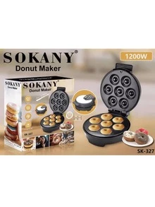 Mini Máquina de Hacer Mini Donas, Superficie Antiadherente, 7 Donas - Negro - Ver 1