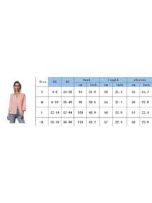 Camisa de mujer con botones, ajuste casual y estilizado, cuello en V, manga 3/4, sólido/a rayas - Rosa - Ver 7