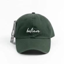 Brooklyn New York Retro Baseball Cap Curved Brim Men's And Women's Unisex Adjustable Strap Retro Letter Baseball Casual Street Cotton Embroidered Cap All - Xanh quân đội với Trắng - Xem 2