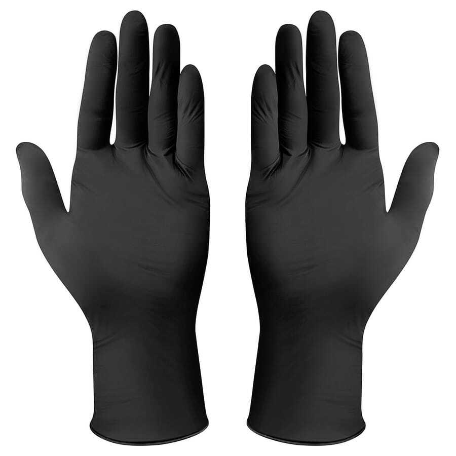 Disposable Gloves Powder-Free Disposable Nitrile Gloves Resistant Nitrile Gloves 100 Units Various Colors - màu đen - Xem 1