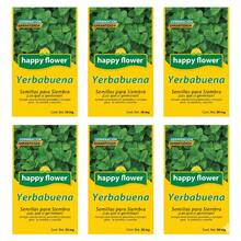 paquete de 6 semillas de yerbabuena Happy Flower germinación garantizada 50 mg cada una planta aromática huerto casero jardinería fácil cultivar natural - Amarillo - Ver 1