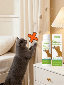 2瓶/套 猫咪防抓喷雾，轻轻喷洒即可解决宠物抓挠问题，防止猫咪啃咬抓挠，驱赶猫咪远离猫窝，模拟猫咪不喜欢的难闻气味，猫咪舔舐时会感到苦涩。 - 彩色 - 查看 9