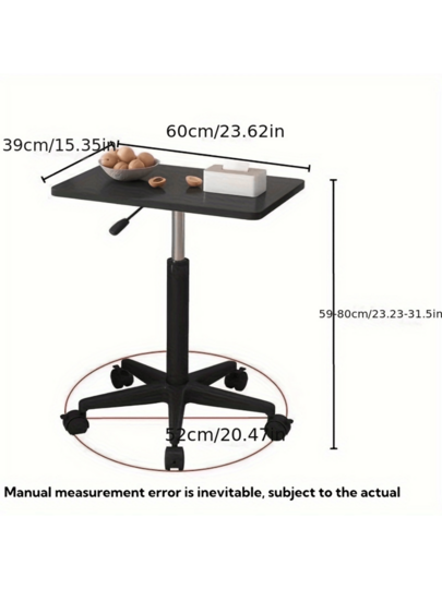 1pc 2025 New Portable Bureau Wheels, Height Adjustable Bedside Table, St ing Workstation, Computer Office Desk, Lectern view 4