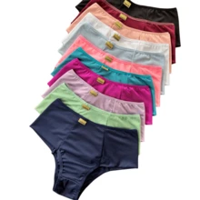 Kit Of 10 Rebeca Panties With High Waist, Wide Side, Double Flap Plus Size - Multicolor - View 11