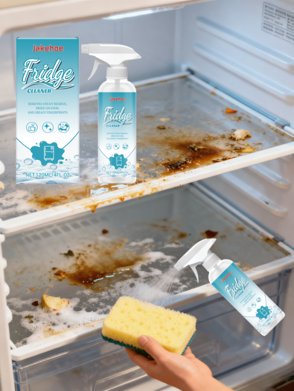 Multi-Purpose Refrigerator Cleaner - Removes Odors, Cleans And Protects Household Refrigerators