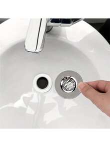 1pc Multifunctional Stainless Steel Sink Filter, Anti Clogging And Anti Rust, Easy To Install In Kitchen And Bathroom Home Bathroom Decor Fall Decor Back To School - Multicolor - View 2