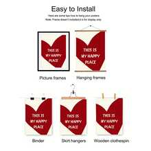 1 幅无框“这是我的快乐之地”帆布海报，Y2K 墙壁艺术，少女学院风青少年房间装饰，艺术墙画，可作为礼物，可用于客厅、卧室、餐厅、宿舍、浴室、家庭和办公室墙壁装饰 - 彩色 - 查看 10