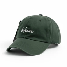 Ny New York Retro Baseball Cap Curved Brim Men's And Women's Fitão Adjustment - 軍綠色配白色 - 查看 1