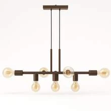 Rubis Aluminum Pendant Ceiling E27 7 Lights Lumini Lab - 霧面棕色 - 查看 9