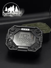 Encendedor portable con linterna, recargable ideal para camping, senderismo y excursionismo. - Verde Oliva - Ver 2