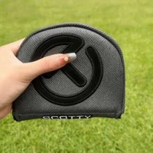 Golfschläger Kopfhaube, Putter Abdeckung, Mützenabdeckung, Lange Putter Abdeckung, Halbkreis Putter Kappe, Klettverschluss Design, Verschiedene Farben erhältlich