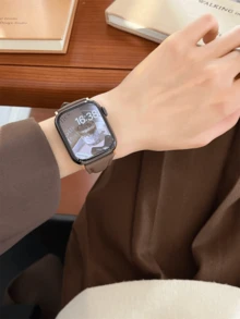 Curea din piele de înaltă calitate, potrivită pentru cadranele de 38/40/41/42/44/45/46/49 mm, compatibilă cu seria Ultra/S11/10/9/8/7/6/5/4/3/2/1