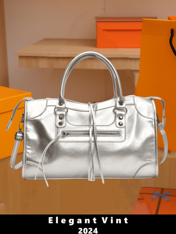 SHIMEINI 1 peça de rebites de emenda com zíper de metal embutido, decoração com zíper e borla, material PU retrô, alças duplas ajustáveis, alça de ombro longa, design com fecho de zíper, moda retrô, estilo legal e doce, bolsa de motociclista, estilo punk Y2K, bolsa quadrada feminina, bolsa tote casual, silenciosa, estilo luxuoso, bolsa de ombro inclinada feminina, adequada para deslocamento diário, trabalho, compras e outros usos