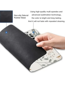 1 Stück Mauspad mit abstraktem Kunstdesign, quadratisches wasserdichtes rutschfestes Gummiuntergrund Mauspad, geeignet für Büro Laptop, moderne bohemische Blattmuster Schreibtischzubehör Büroartikel Büroschreibtischzubehör Mauspad für den Schreibtisch