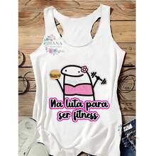 WOMEN'S TANK TOP IN THE FIGHT TO BE FITNESS, STYLISH, GYM, EVERYDAY LIFE, Floral, Vacation 2025 - 白色 - 查看 2