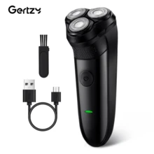 GERTZY 男士电动剃须刀 - 可充电电动旋转剃须刀，防水剃须刀，Type-C 快速充电剃须刀，时尚黑色设计，适合男士美容；完美的父亲节、圣诞节礼物，现代美学，耐用结构，提供舒适的贴面剃须体验 - 彩色 - 查看 11