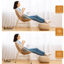 16个装椅腿地板保护垫，非硅胶材质，黑色实心毛毡垫，降噪，可重复使用，加厚设计，通用尺寸，适用于硬木/大理石/瓷砖地板