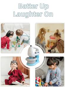 儿童玩具，玩具厨房，玩具厨房，儿童厨房玩具，过家家电动打蛋器，带逼真灯光和声音，适合3岁以上幼儿，圣诞节生日礼物，不含电池 - 仿真小家電 - 查看 3